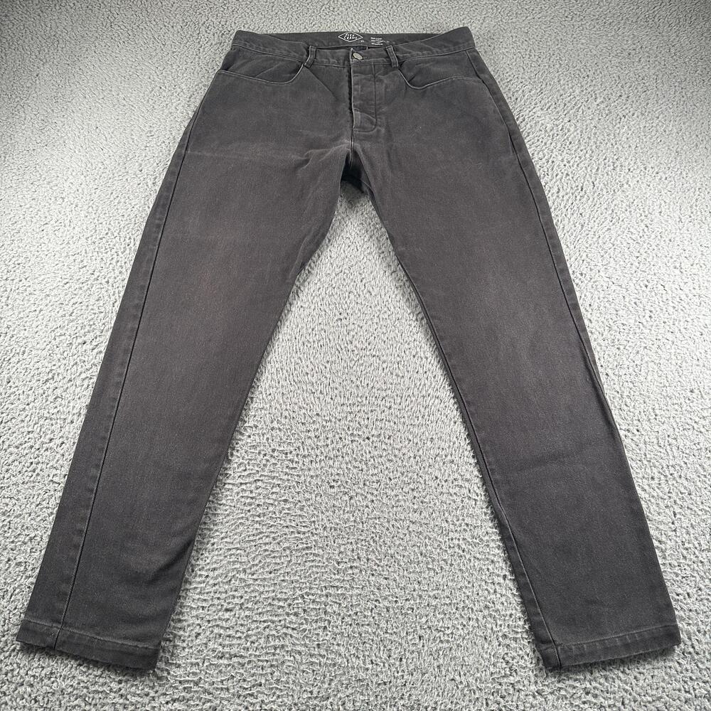 Alex Crane Cham Pants Mens 31 Gray Slim Straight Leg 5 Pocket Cotton Casual